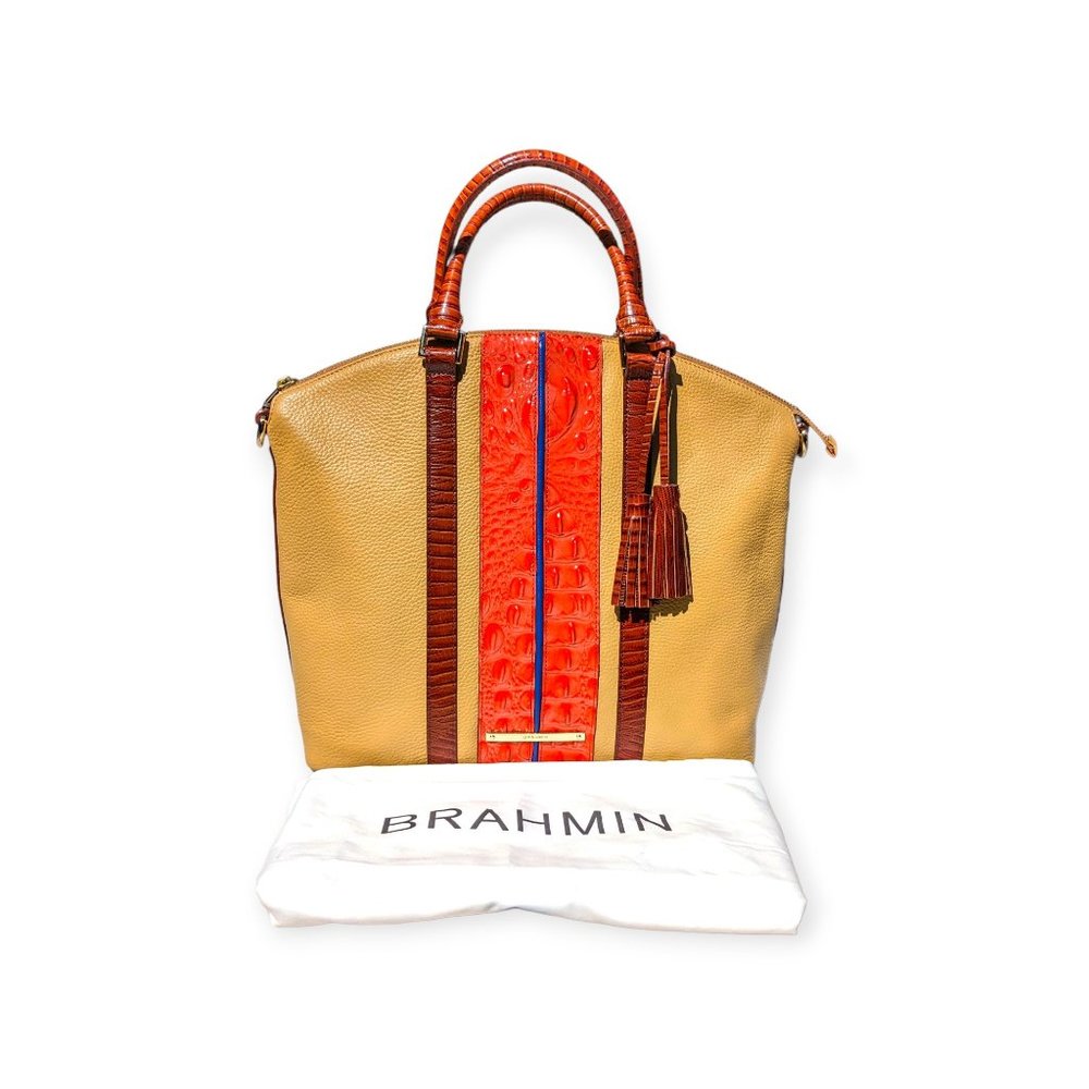 Leather Duxbury Domed Satchel Bag Lady Vineyard Pimento No Strap Orig Dust Bag
